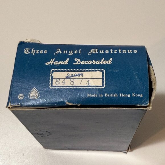 Vintage Trio Plastic Musical Christmas Angels Made Hong Kong Original Box - Picture 6 of 6